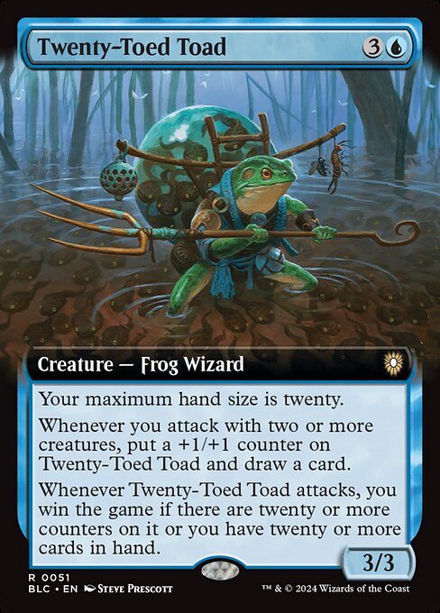 naokuroshop MTG [BLC][0051][青][R][EN][二十本指のカエル/Twenty-Toed Toad] NM