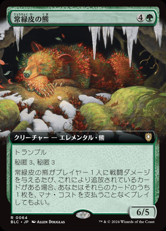 naokuroshop MTG [BLC][0064][緑][R][JP][常緑皮の熊/Evercoat Ursine] NM