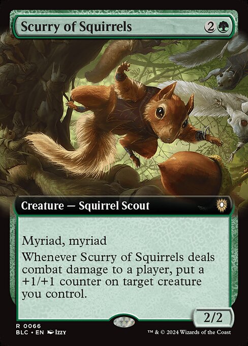 naokuroshop MTG [BLC][0066][緑][R][EN][リスの小走り/Scurry of Squirrels] NM