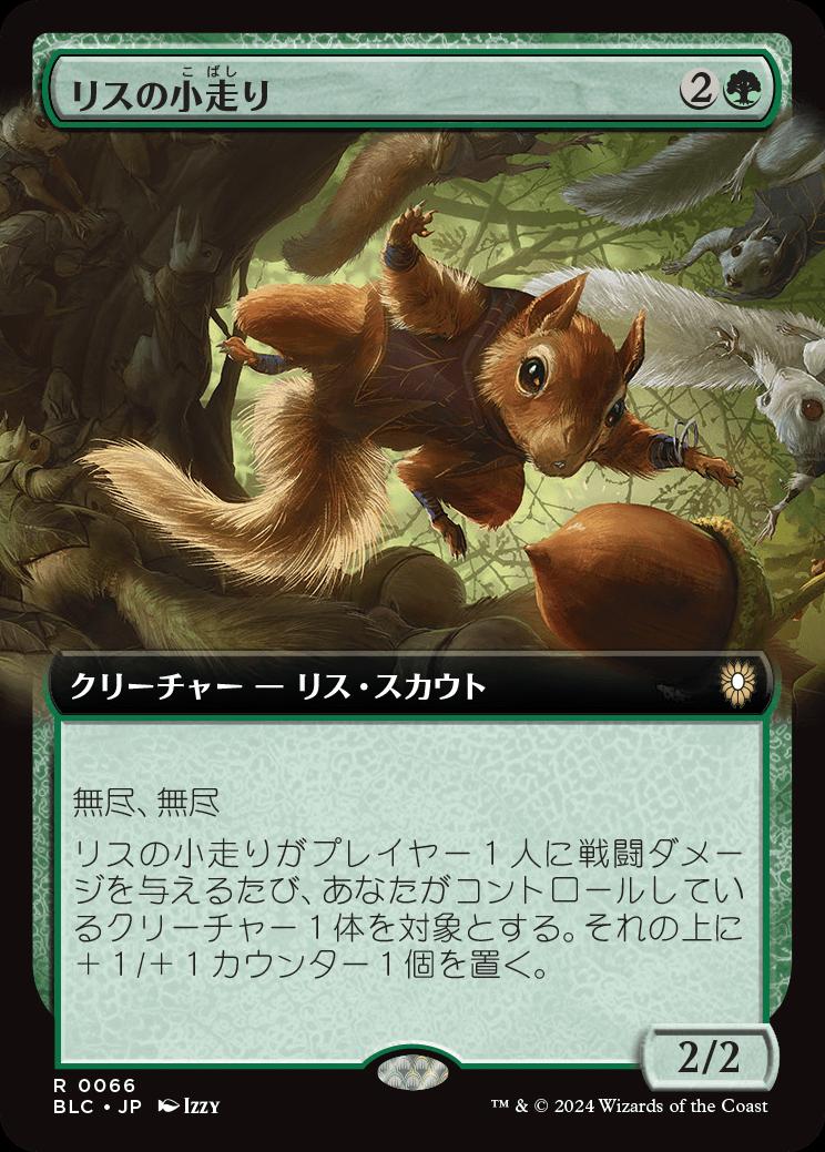 naokuroshop MTG [BLC][0066][緑][R][JP][リスの小走り/Scurry of Squirrels] NM