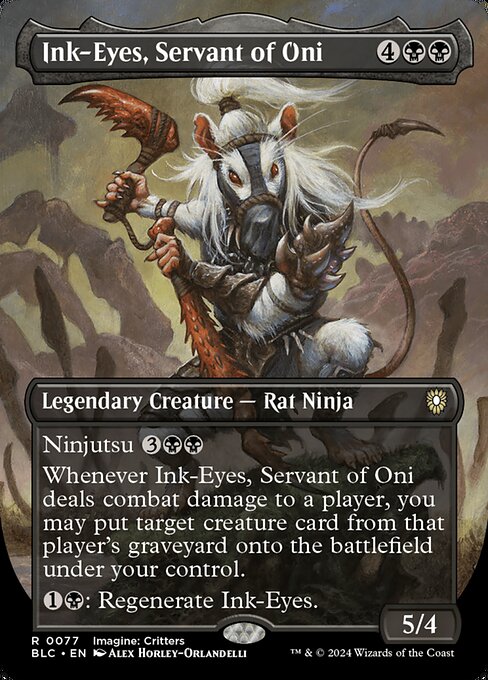 naokuroshop MTG [BLC][0077][黒][R][EN][鬼の下僕、墨目/Ink-Eyes, Servant of Oni]（foil） NM