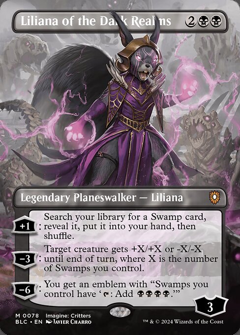 naokuroshop MTG [BLC][0078][黒][M][EN][闇の領域のリリアナ/Liliana of the Dark Realms] NM