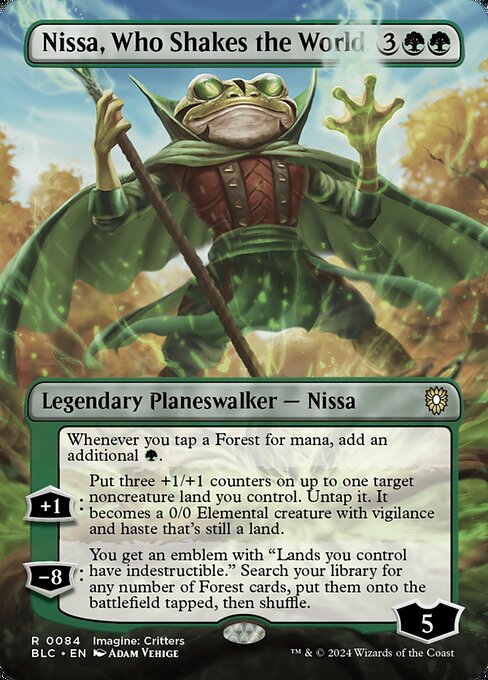 naokuroshop MTG [BLC][0084][緑][R][EN][世界を揺るがす者、ニッサ/Nissa, Who Shakes the World] NM