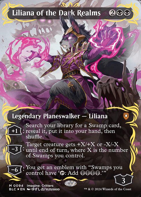 naokuroshop MTG [BLC][0094][黒][M][EN][闇の領域のリリアナ/Liliana of the Dark Realms]（foil） NM