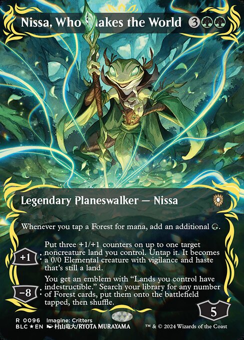 naokuroshop MTG [BLC][0096][緑][R][EN][世界を揺るがす者、ニッサ/Nissa, Who Shakes the World]（foil） NM