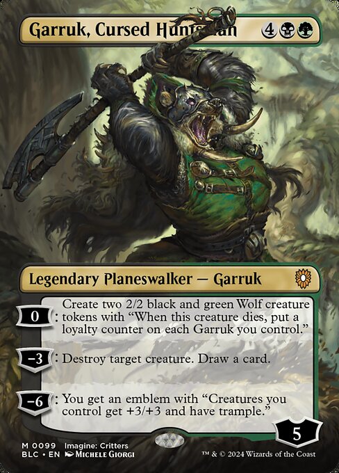 naokuroshop MTG [BLC][0099][多][M][EN][呪われた狩人、ガラク/Garruk, Cursed Huntsman] NM