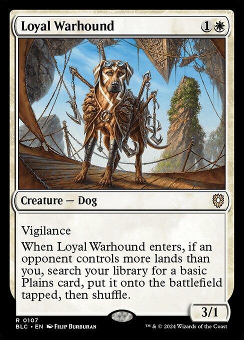 naokuroshop MTG [BLC][0107][白][R][EN][忠実な軍用犬/Loyal Warhound] NM