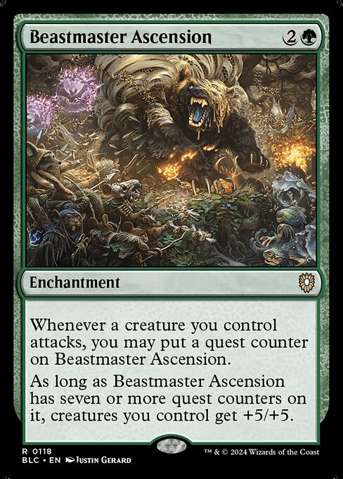 naokuroshop MTG [BLC][0118][緑][R][EN][獣使いの昇天/Beastmaster Ascension] NM