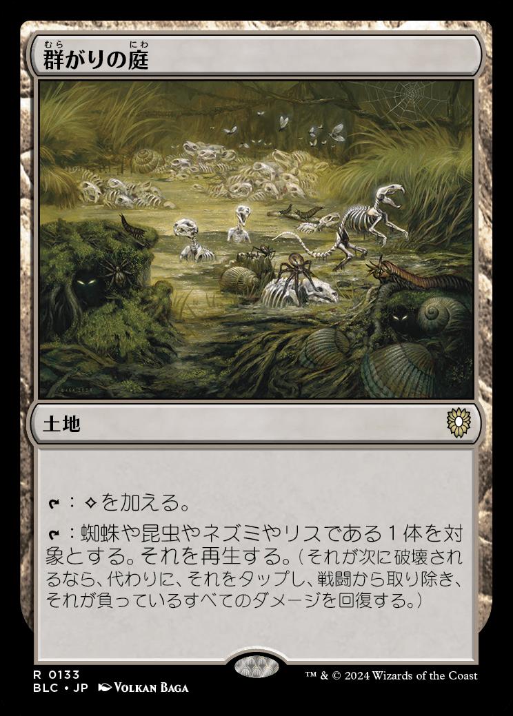 naokuroshop MTG [BLC][0133][土地][R][JP][群がりの庭/Swarmyard] NM