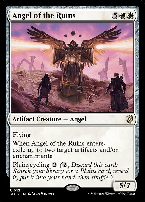 naokuroshop MTG [BLC][0134][白][U][EN][遺跡の天使/Angel of the Ruins] NM