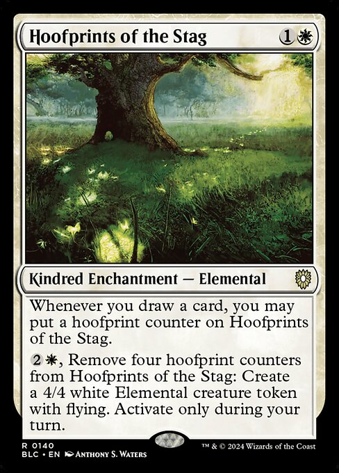 naokuroshop MTG [BLC][0140][白][R][EN][雄鹿の蹄の跡/Hoofprints of the Stag] NM