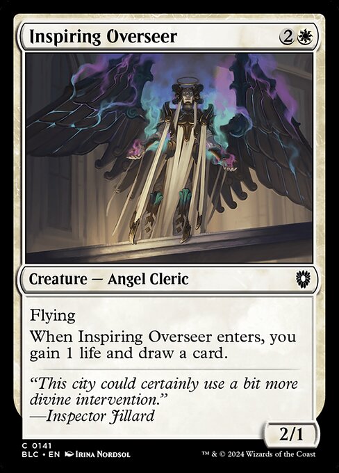 naokuroshop MTG [BLC][0141][白][C][EN][鼓舞する監視者/Inspiring Overseer] NM