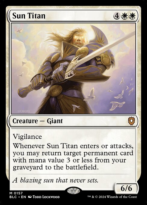 naokuroshop MTG [BLC][0157][白][M][EN][太陽のタイタン/Sun Titan] NM