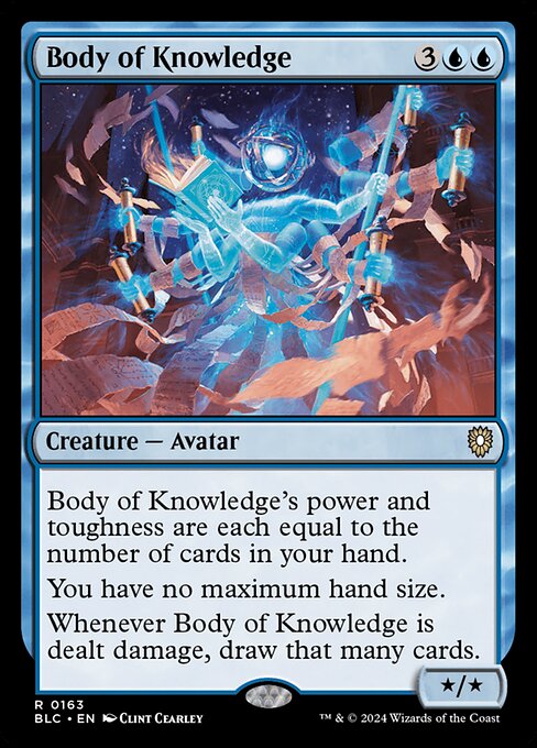 naokuroshop MTG [BLC][0163][青][R][EN][知識の具身/Body of Knowledge] NM