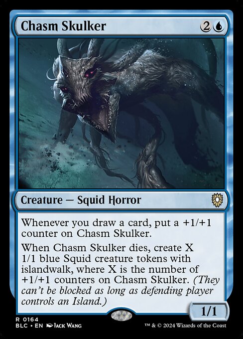 naokuroshop MTG [BLC][0164][青][R][EN][地割れ潜み/Chasm Skulker] NM