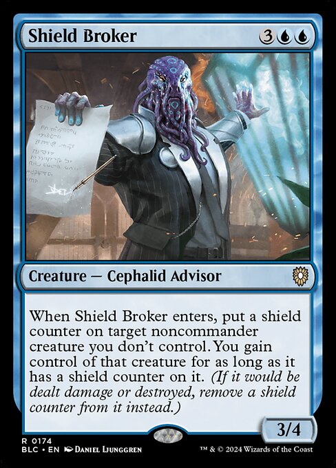 naokuroshop MTG [BLC][0174][青][R][EN][盾の斡旋屋/Shield Broker] NM