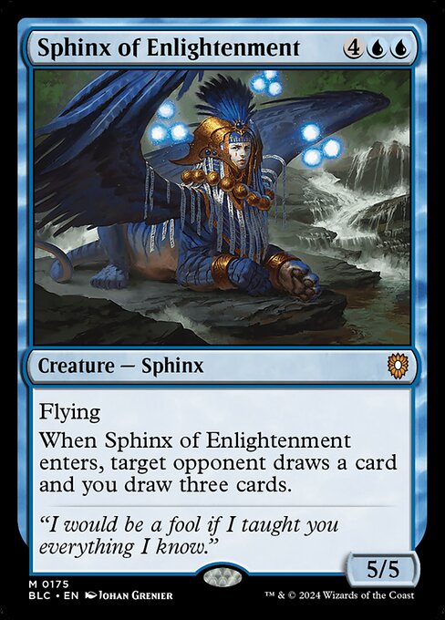 naokuroshop MTG [BLC][0175][青][M][EN][啓蒙のスフィンクス/Sphinx of Enlightenment] NM