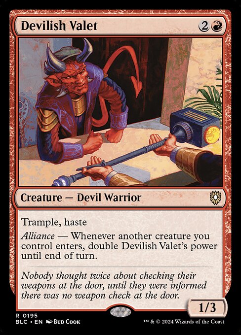 naokuroshop MTG [BLC][0195][赤][R][EN][悪魔的な客室係/Devilish Valet] NM