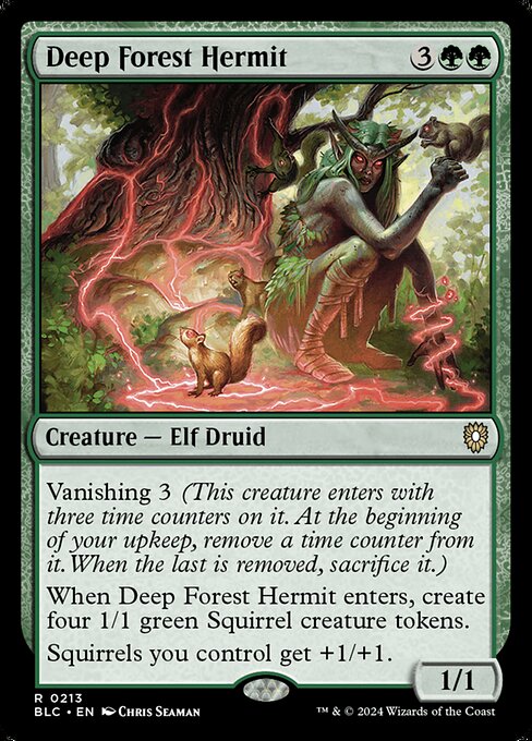 naokuroshop MTG [BLC][0213][緑][R][EN][深き森の隠遁者/Deep Forest Hermit] NM