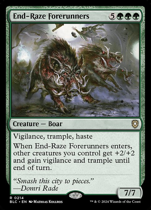 naokuroshop MTG [BLC][0214][緑][R][EN][終末の祟りの先陣/End-Raze Forerunners] NM