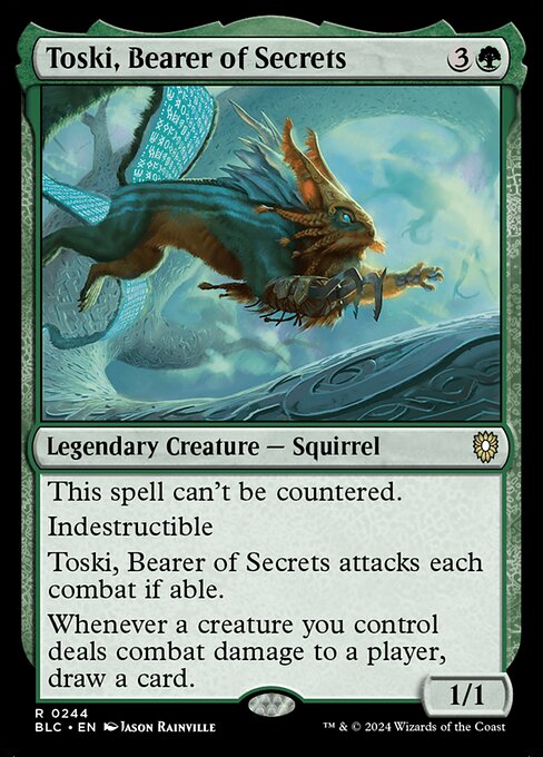 naokuroshop MTG [BLC][0244][緑][R][EN][秘密を知るもの、トスキ/Toski, Bearer of Secrets] NM