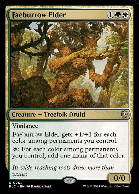 naokuroshop MTG [BLC][0252][多][R][EN][フェイ庄の古老/Faeburrow Elder] NM