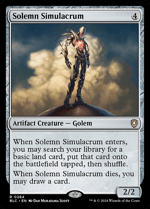 naokuroshop MTG [BLC][0284][茶][R][EN][真面目な身代わり/Solemn Simulacrum] NM