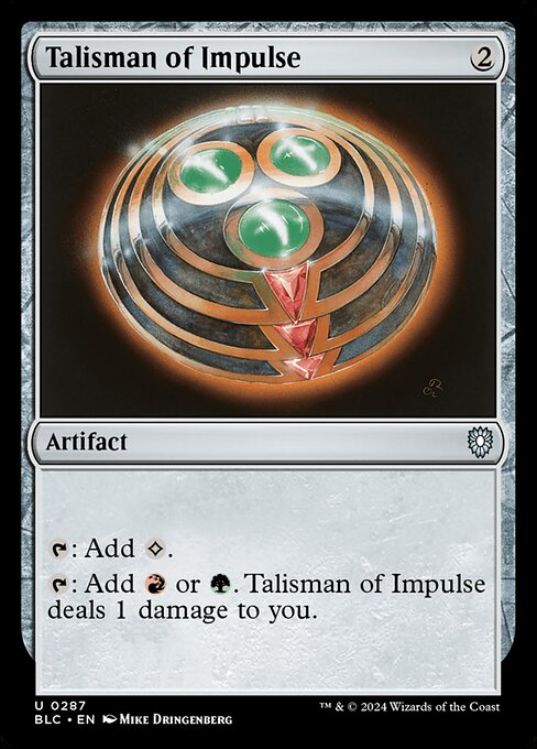 naokuroshop MTG [BLC][0287][茶][U][EN][衝動のタリスマン/Talisman of Impulse] NM