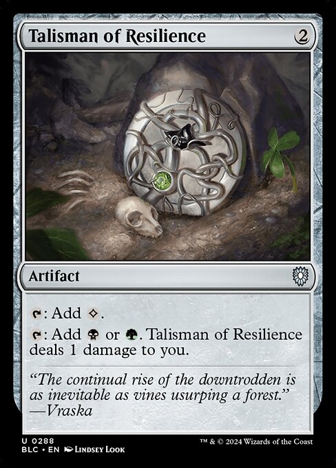 naokuroshop MTG [BLC][0288][茶][U][EN][反発のタリスマン/Talisman of Resilience] NM