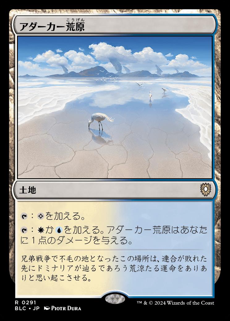 naokuroshop MTG [BLC][0291][土地][R][JP][アダーカー荒原/Adarkar Wastes] NM