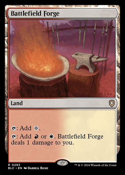 naokuroshop MTG [BLC][0293][土地][R][EN][戦場の鍛冶場/Battlefield Forge] NM