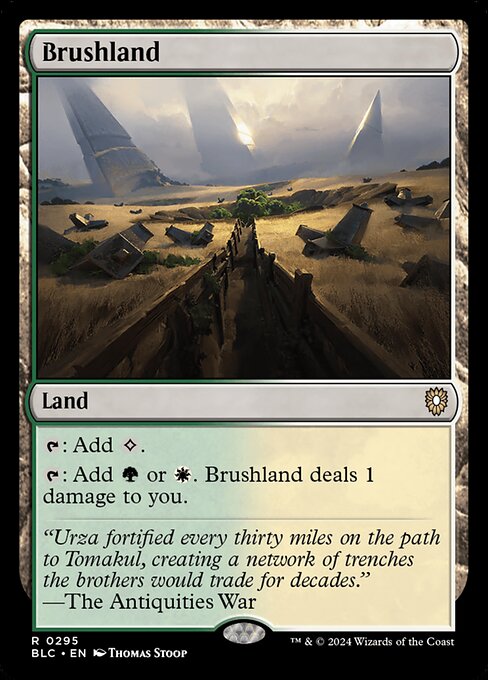 naokuroshop MTG [BLC][0295][土地][R][EN][低木林地/Brushland] NM