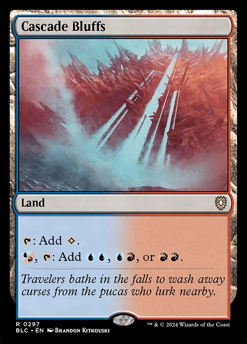 naokuroshop MTG [BLC][0297][土地][R][EN][滝の断崖/Cascade Bluffs] NM