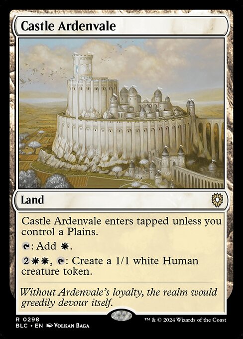 naokuroshop MTG [BLC][0298][土地][R][EN][アーデンベイル城/Castle Ardenvale] NM