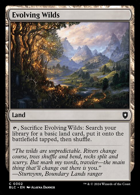 naokuroshop MTG [BLC][0302][土地][C][EN][進化する未開地/Evolving Wilds] NM