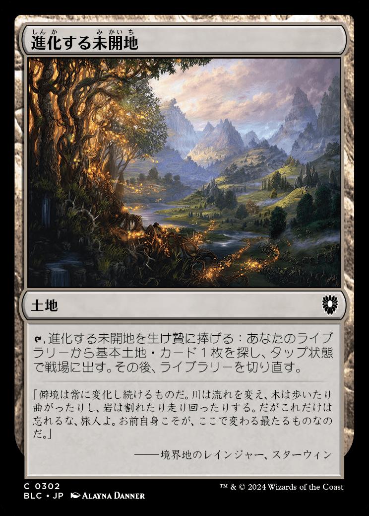 naokuroshop MTG [BLC][0302][土地][C][JP][進化する未開地/Evolving Wilds] NM