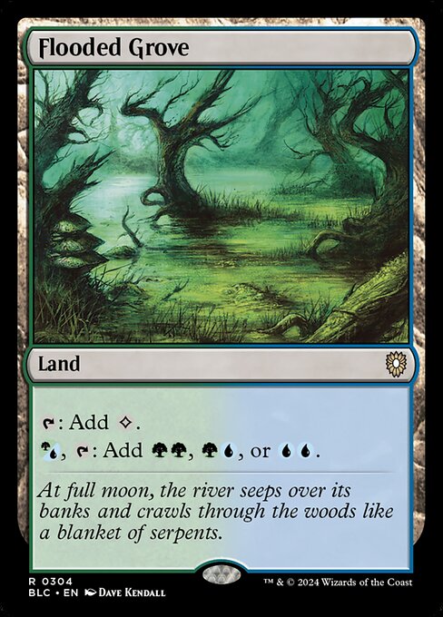 naokuroshop MTG [BLC][0304][土地][R][EN][溢れかえる果樹園/Flooded Grove] NM