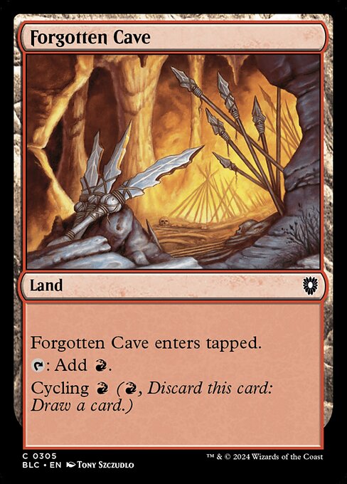 naokuroshop MTG [BLC][0305][土地][C][EN][忘れられた洞窟/Forgotten Cave] NM