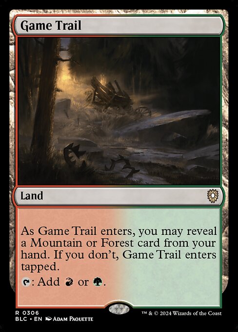 naokuroshop MTG [BLC][0306][土地][R][EN][獲物道/Game Trail] NM