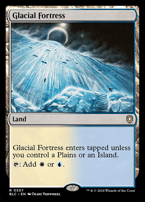 naokuroshop MTG [BLC][0307][土地][R][EN][氷河の城砦/Glacial Fortress] NM