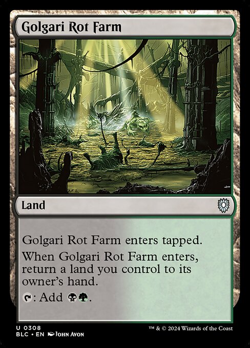 naokuroshop MTG [BLC][0308][土地][C][EN][ゴルガリの腐敗農場/Golgari Rot Farm] NM