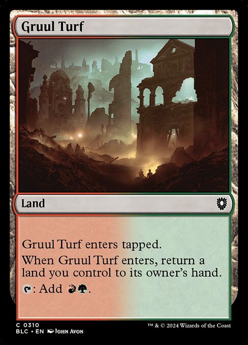 naokuroshop MTG [BLC][0310][土地][C][EN][グルールの芝地/Gruul Turf] NM