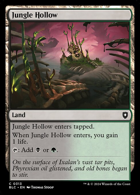 naokuroshop MTG [BLC][0313][土地][C][EN][ジャングルのうろ穴/Jungle Hollow] NM