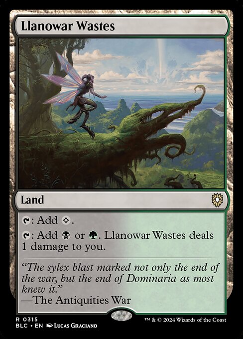 naokuroshop MTG [BLC][0315][土地][R][EN][ラノワールの荒原/Llanowar Wastes] NM