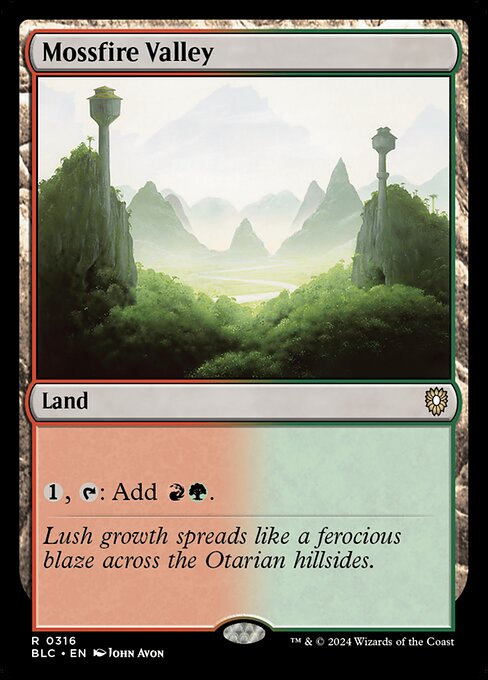 naokuroshop MTG [BLC][0316][土地][R][EN][モスファイアの谷/Mossfire Valley] NM