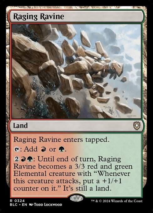 naokuroshop MTG [BLC][0324][土地][R][EN][怒り狂う山峡/Raging Ravine] NM