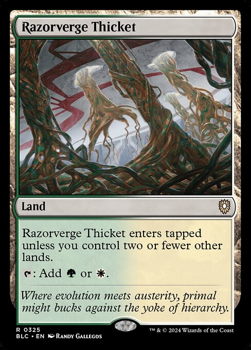 naokuroshop MTG [BLC][0325][土地][R][EN][剃刀境の茂み/Razorverge Thicket] NM