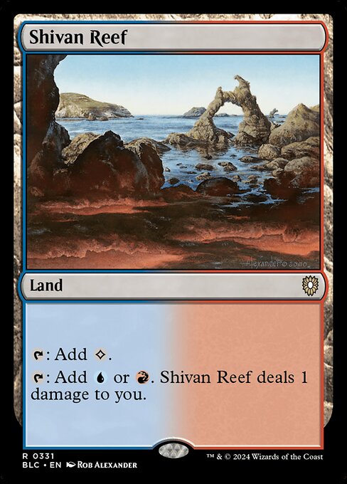 naokuroshop MTG [BLC][0331][土地][R][EN][シヴの浅瀬/Shivan Reef] NM