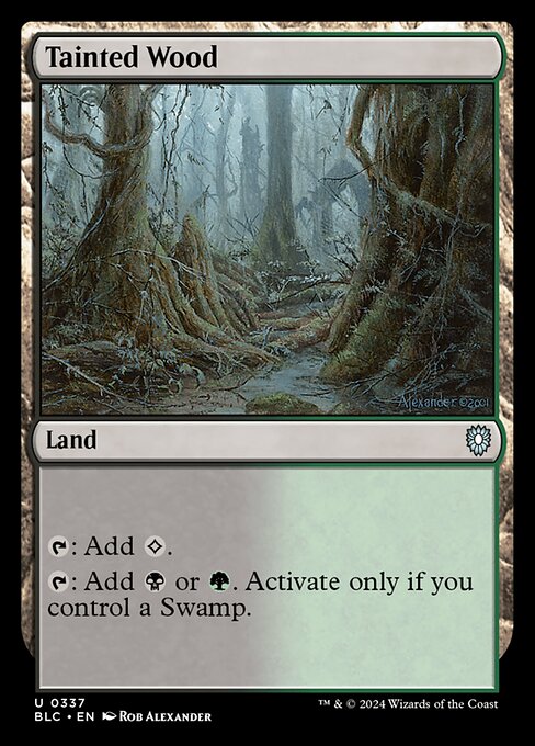 naokuroshop MTG [BLC][0337][土地][U][EN][汚れた森/Tainted Wood] NM