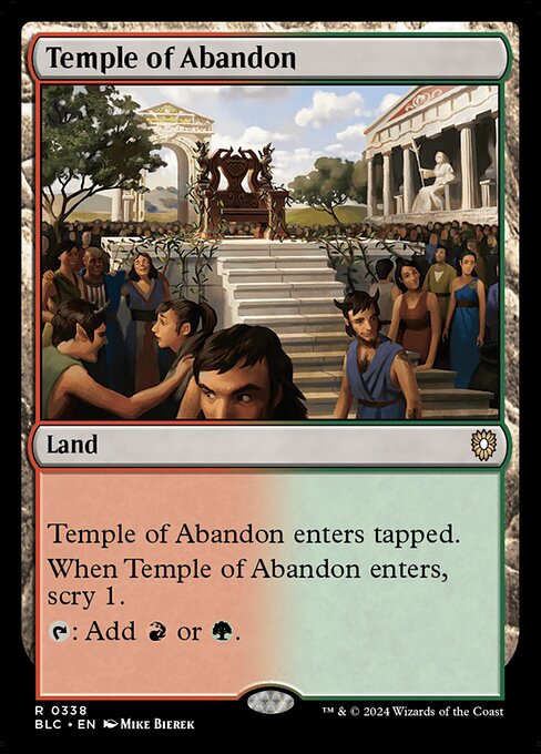 naokuroshop MTG [BLC][0338][土地][R][EN][奔放の神殿/Temple of Abandon] NM